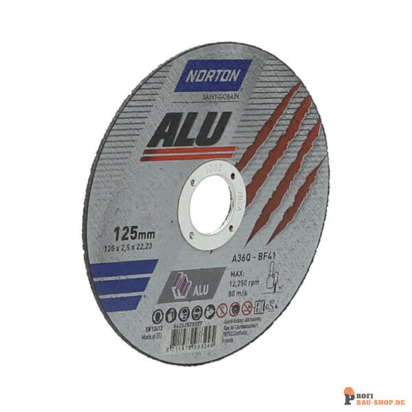 nortonschleifmittel/NORTON_schleifmittel_66252828227 Norton Alu Aluminium Cutting Disc 125x2.5x22.23 GRIT 36_133153
